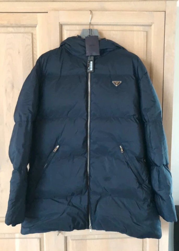 PRADA blauwe donsjas XL, Blauw, Ophalen of Verzenden, Prada, Maat 56/58 (XL)