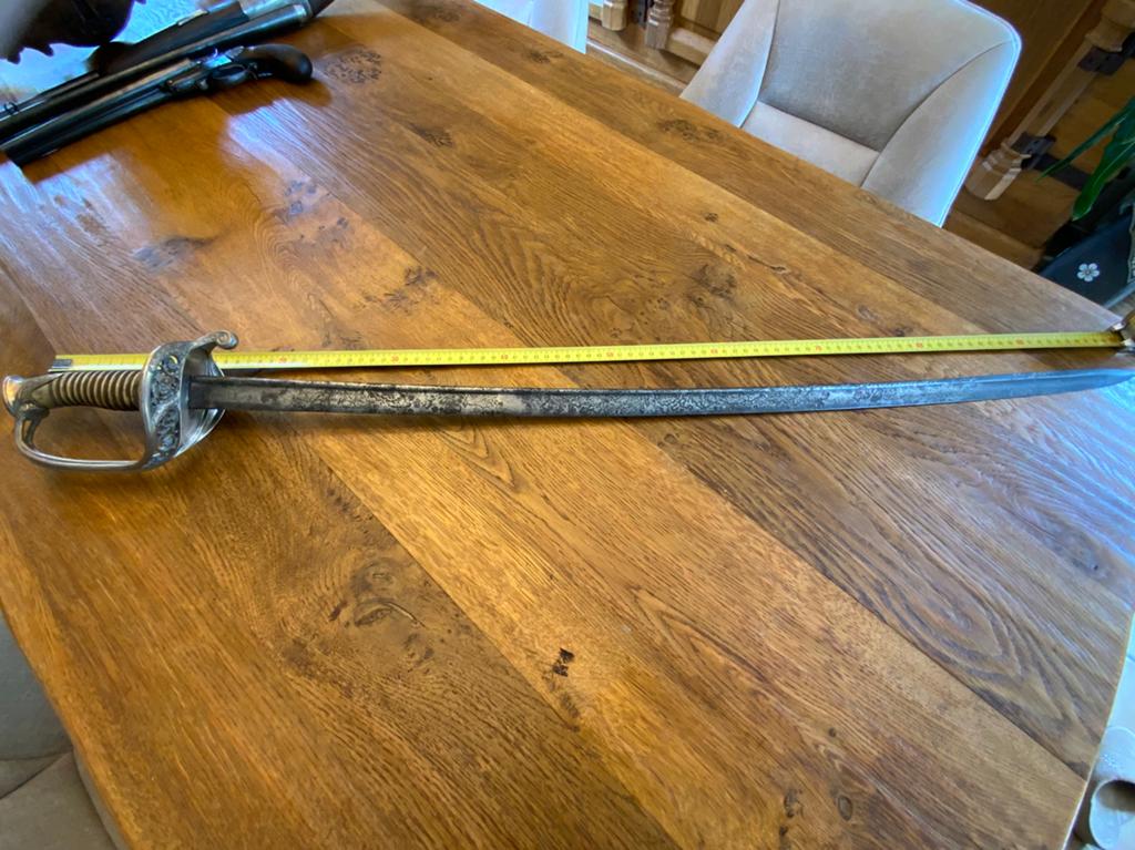 RARE SABRE D OFFICIER DE CAVALERIE, Enlèvement