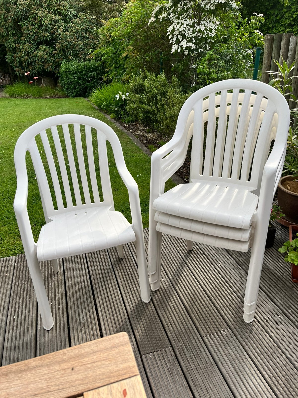 Tuinstoelen, Tuin en Terras, Ophalen, Gebruikt, Plastic, Stapelbaar