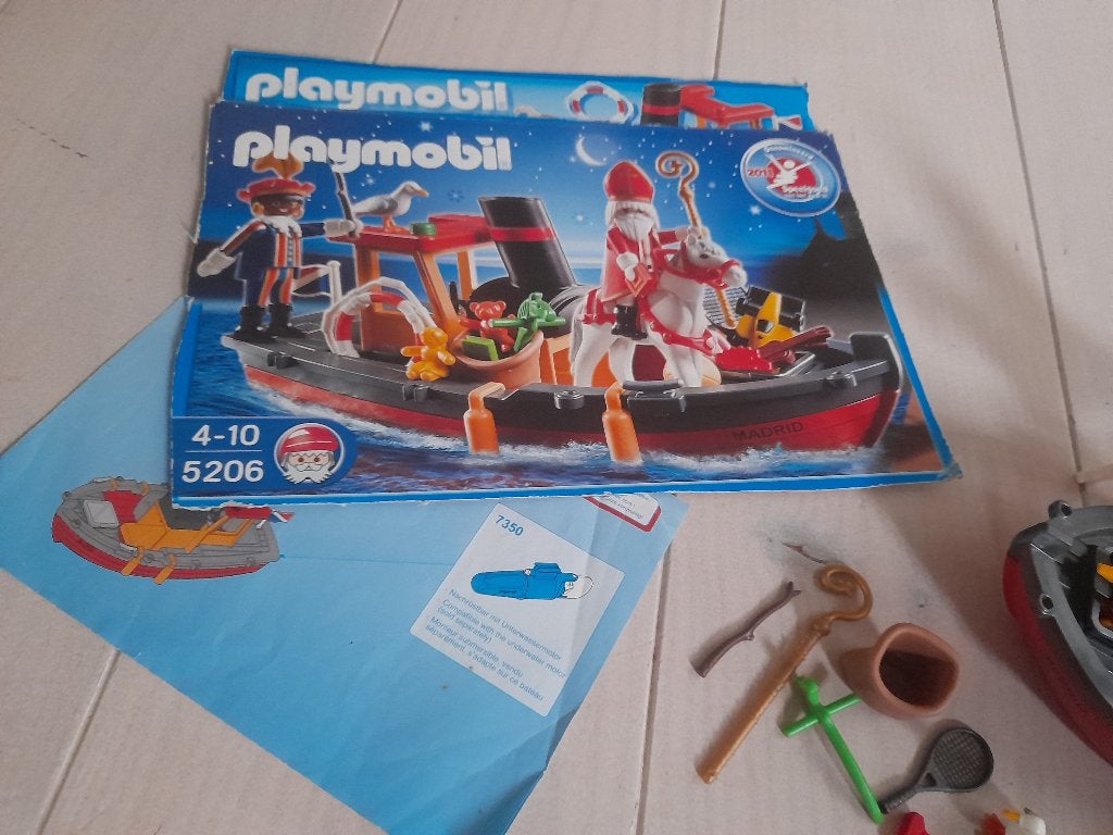 Playmobil -5206 – Stoomboot van Sinterklaas en Zwarte Piet, Kinderen en Baby's, Complete set, Overige typen, Ophalen of Verzenden