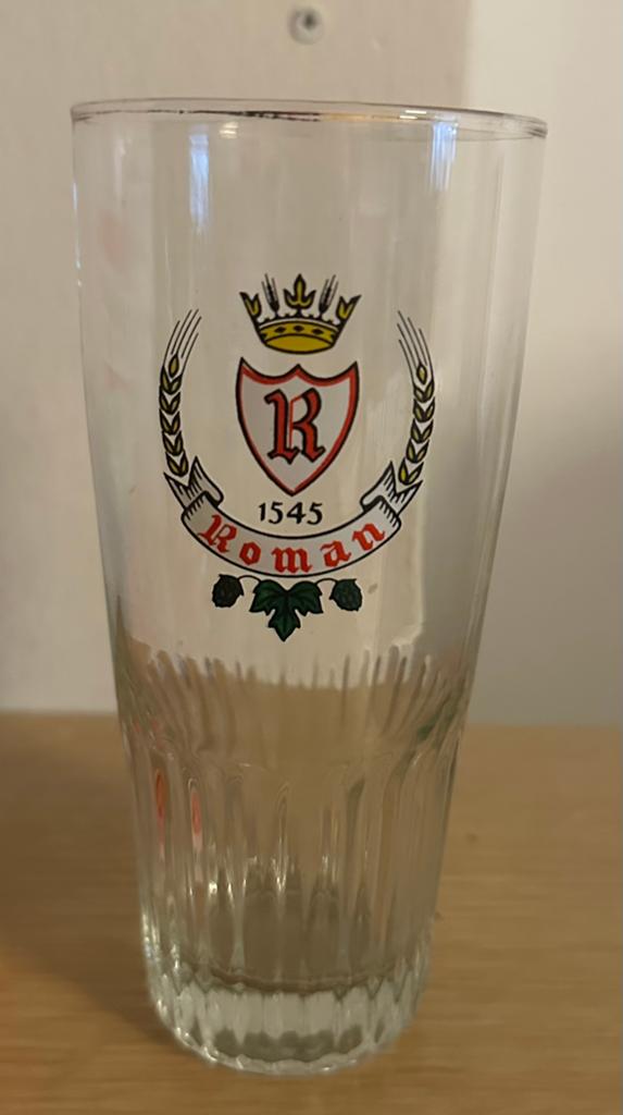 Bierglas Roman 1545, Verzamelen, Biermerken, Ophalen, Gebruikt, Glas of Glazen, Overige merken