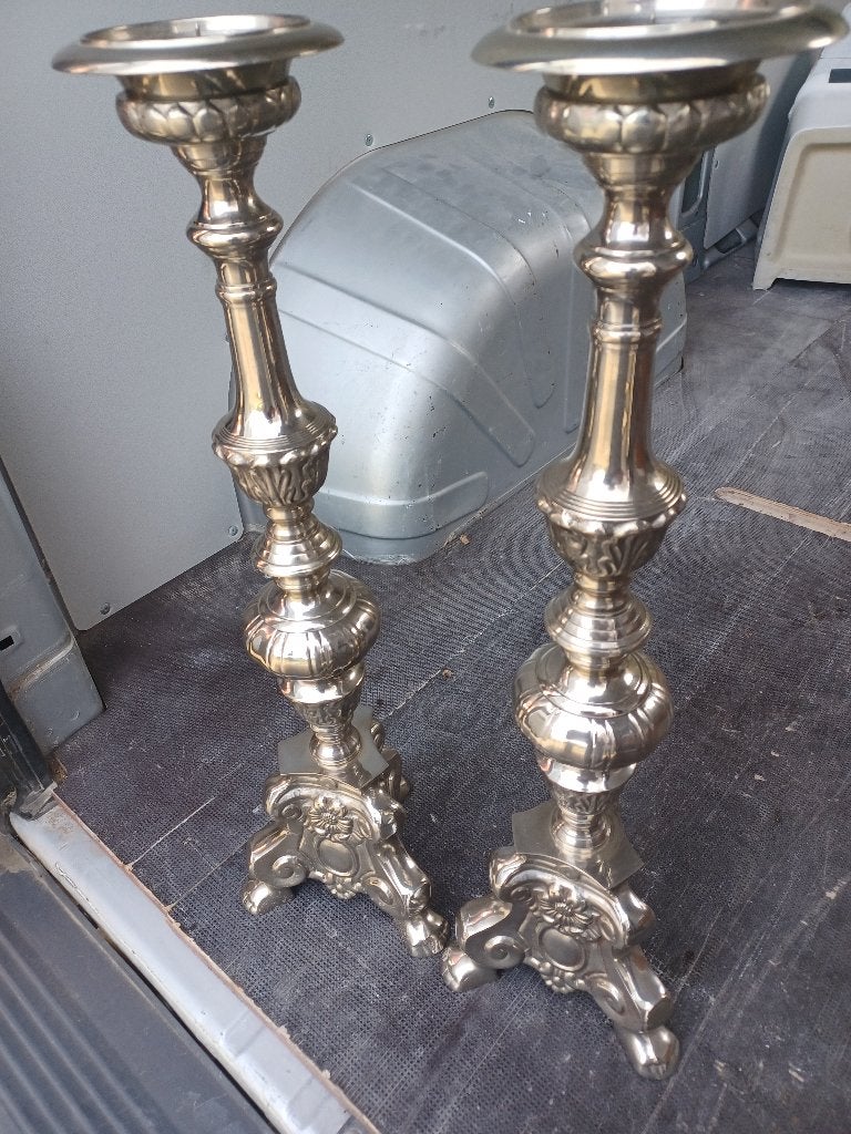 2 mooie kandelaars, Ophalen, Zilver