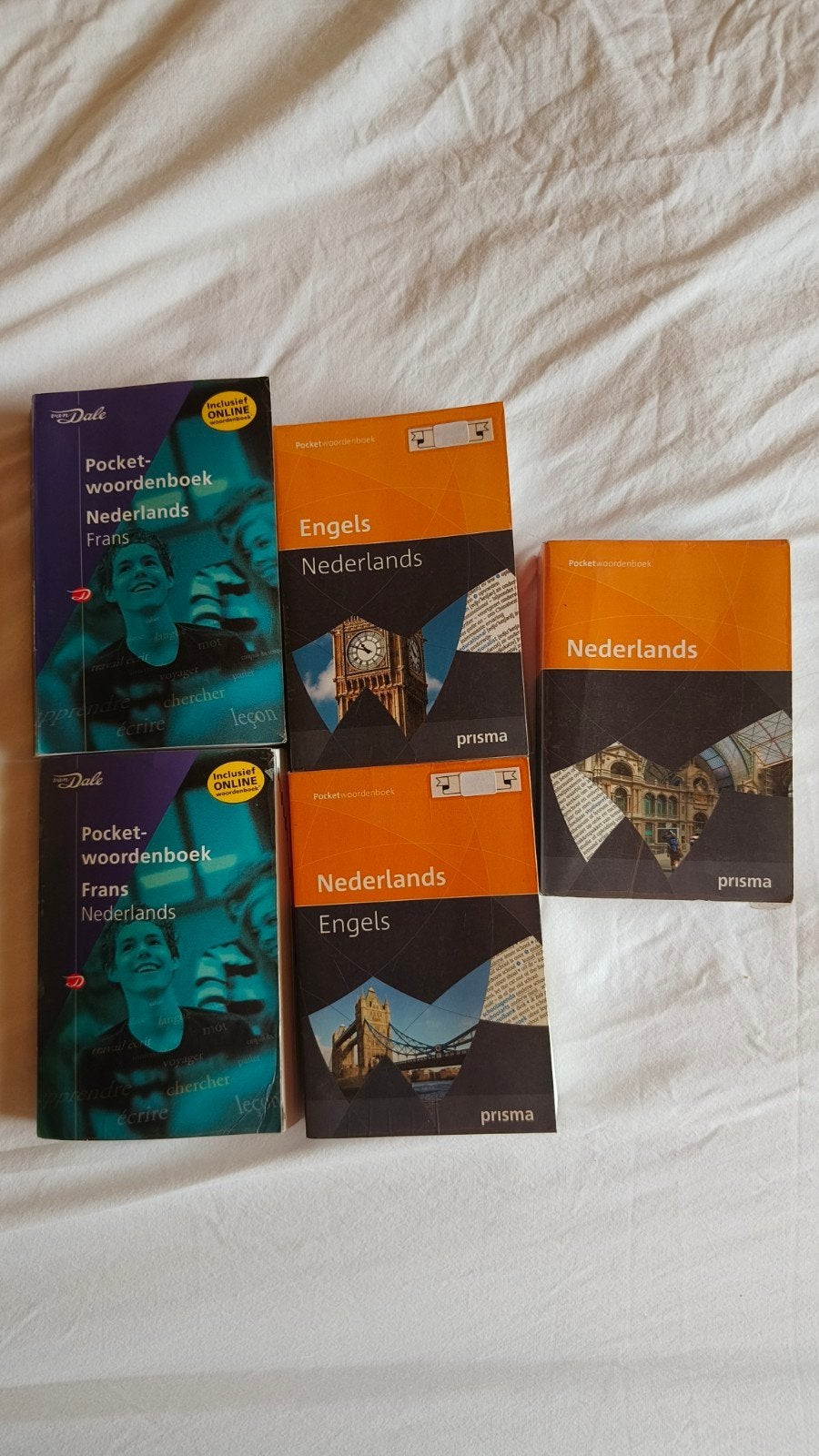 Verscheidene woordenboeken Frans, Engels, Nederlands, Ophalen, Van Dale, Frans