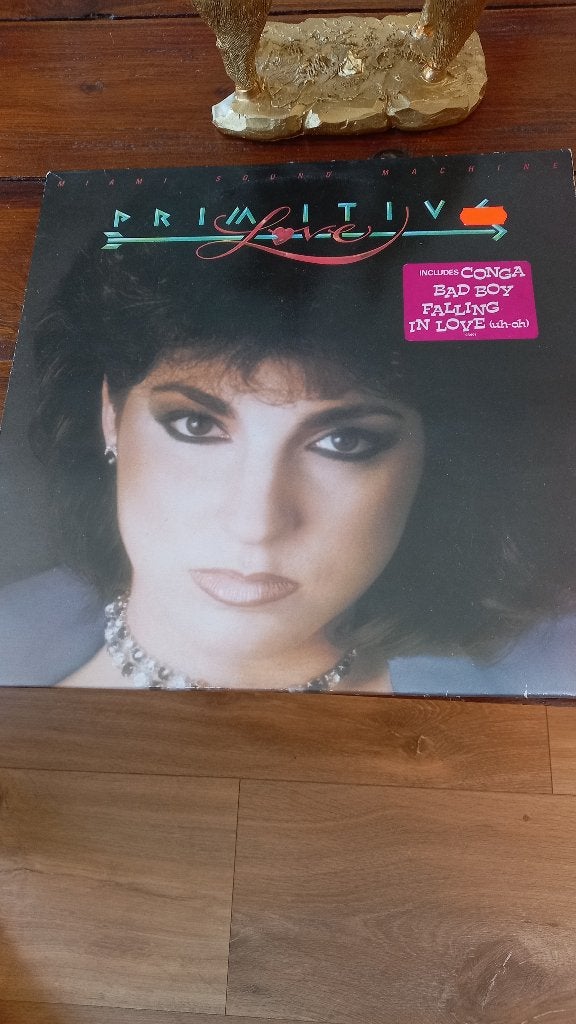 vinyl 33T miami sound machine & gloria estefan "primitive", Enlèvement, Comme neuf, Pop