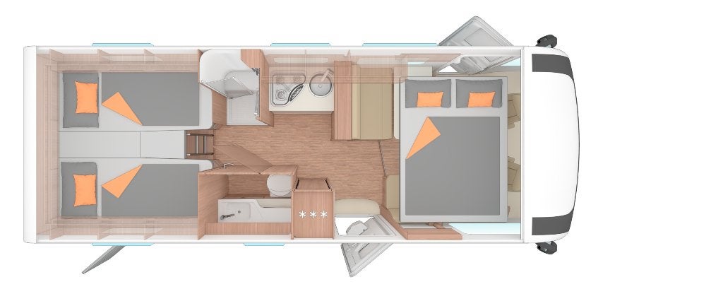 Weinsberg CaraCore 700 MEG | 180 pk Aut. | Twinbedden+hef, Caravans en Kamperen, Weinsberg, Fiat, Douche, Bedrijf