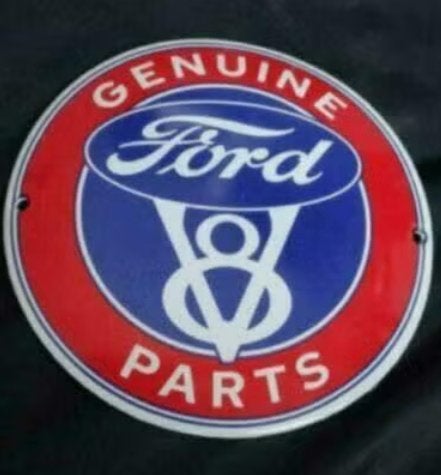 plaque emaille ford V8, Collections, Enlèvement ou Envoi