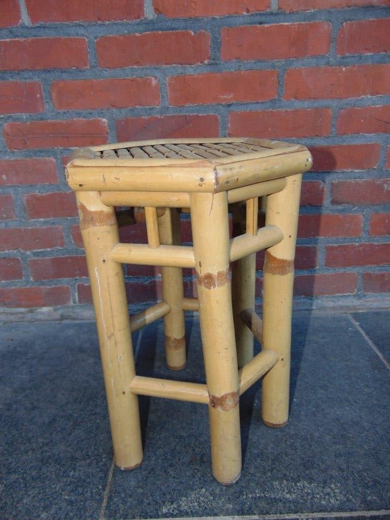 Retro plantentafeltje in bamboe, Ophalen of Verzenden, Huis en Inrichting
