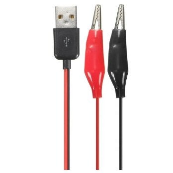 Pince crocodile USB 58 cm, pince à tester, 0,58 m, métal, Enlèvement ou Envoi, Neuf