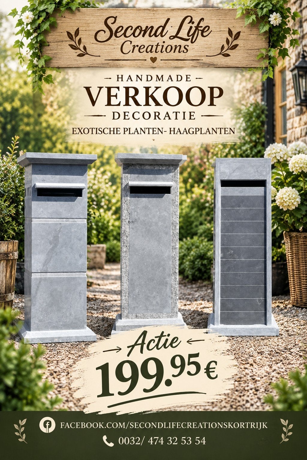 ‼️Blauwsteen brievenbussen aan promoprijzen ‼️, Enlèvement