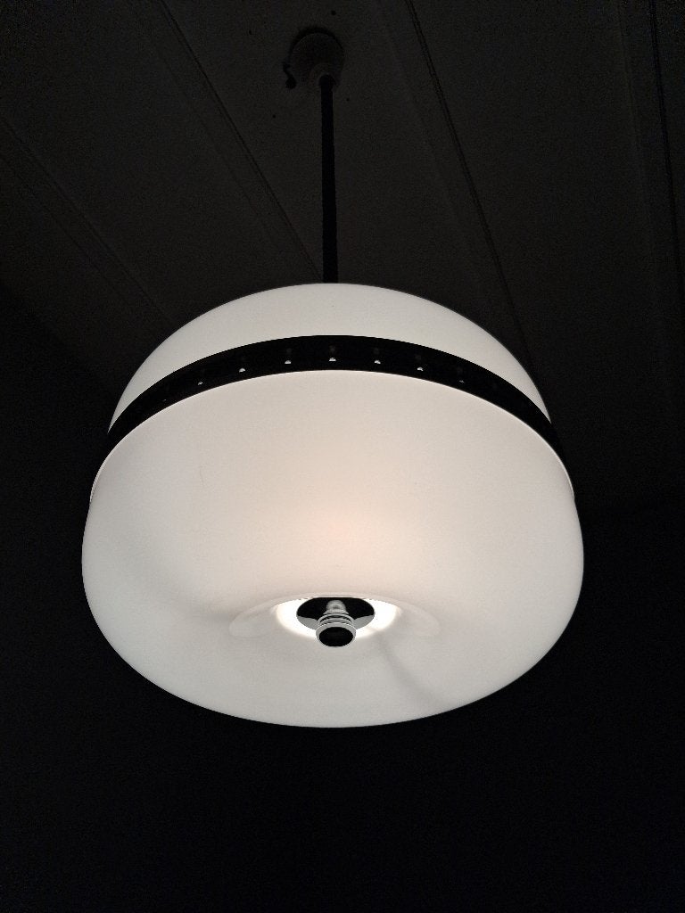 Vintage Space Age Hanglamp, Jaren 70, Ophalen, Kunststof, Gebruikt, Vintage