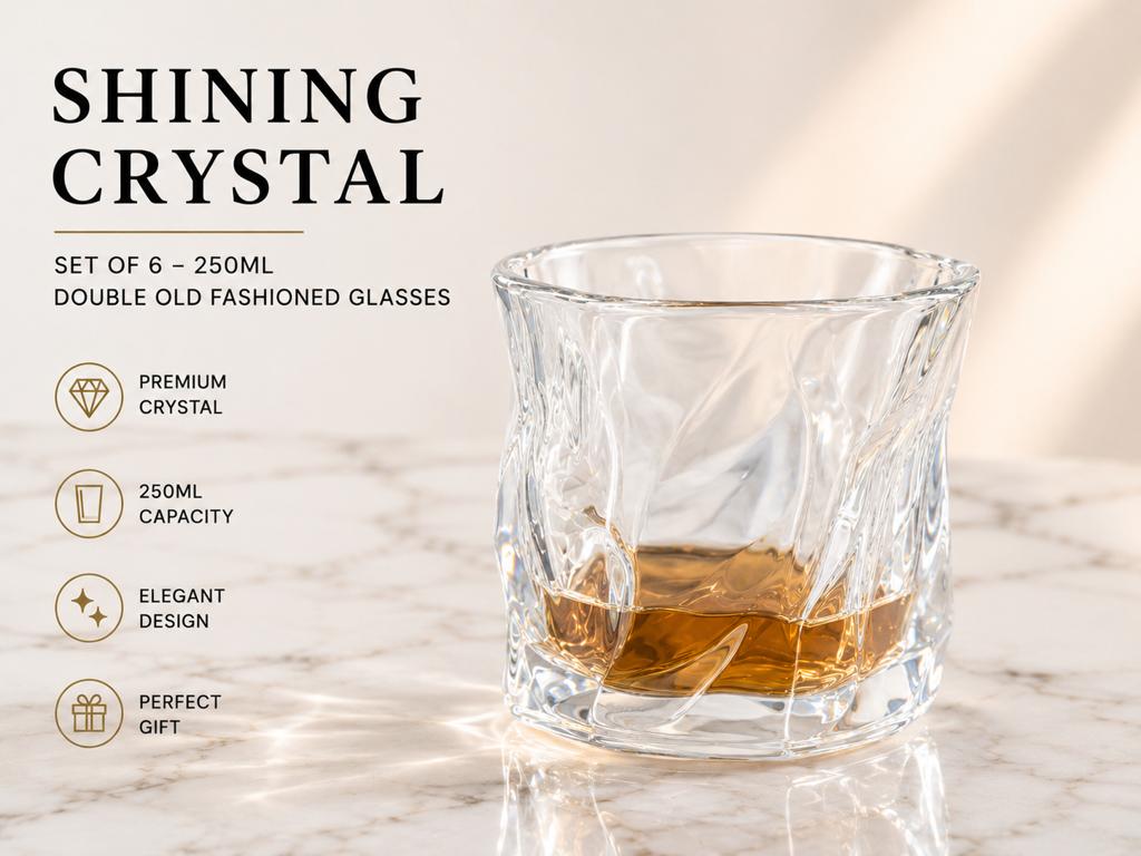 Verres à boire en cristal – design élégant, Enlèvement ou Envoi, Comme neuf