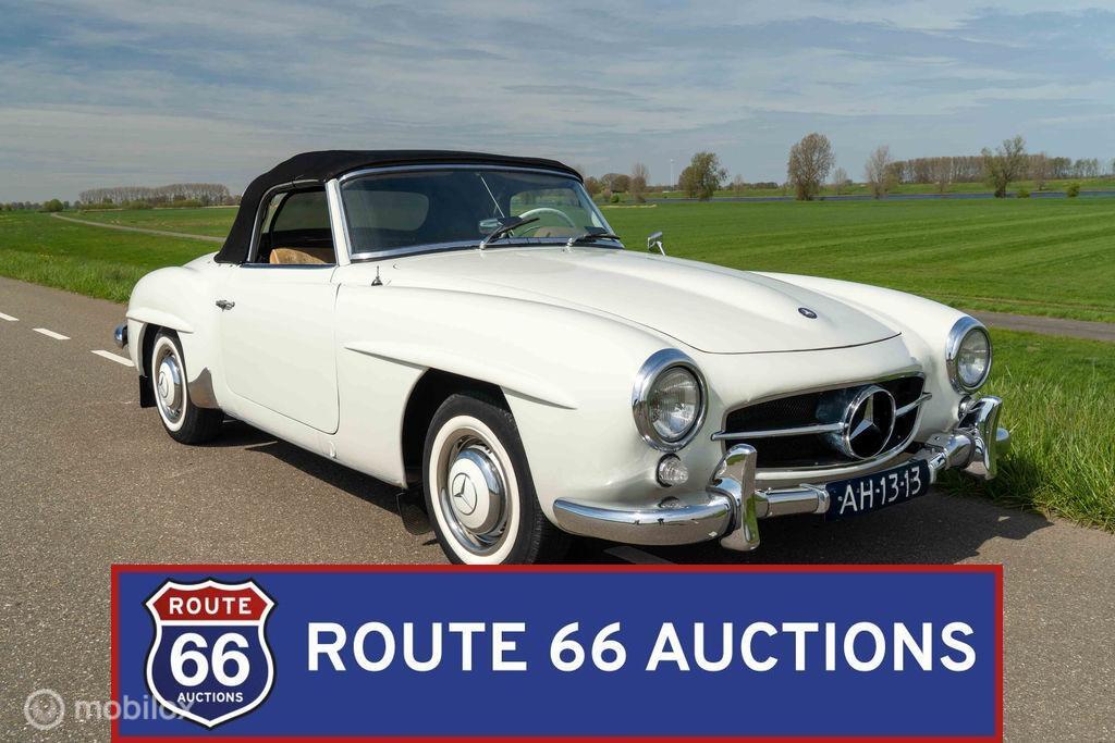 Mercedes-Benz 190 SL | 1959 | Route 66 Auctions, Auto's, Zwart, Mercedes-Benz, Bedrijf, Handgeschakeld