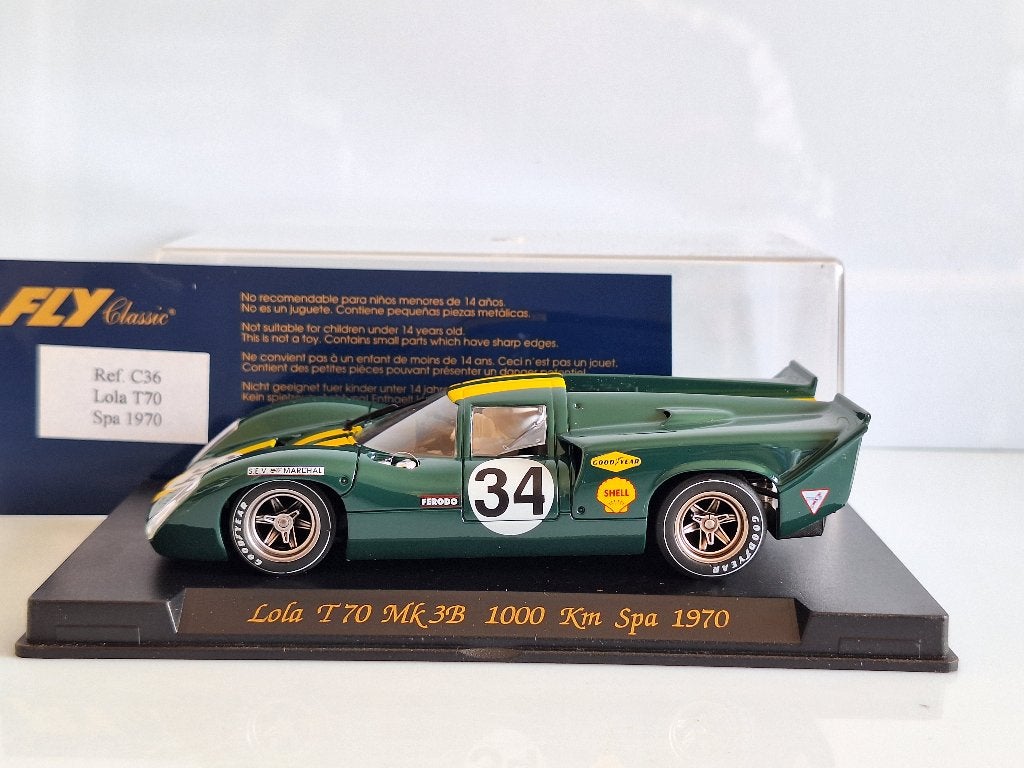 Fly Lola T70 MK3B 1000 Km Spa Ref Nr C36, Overige merken, Racebaan, Nieuw, Ophalen of Verzenden