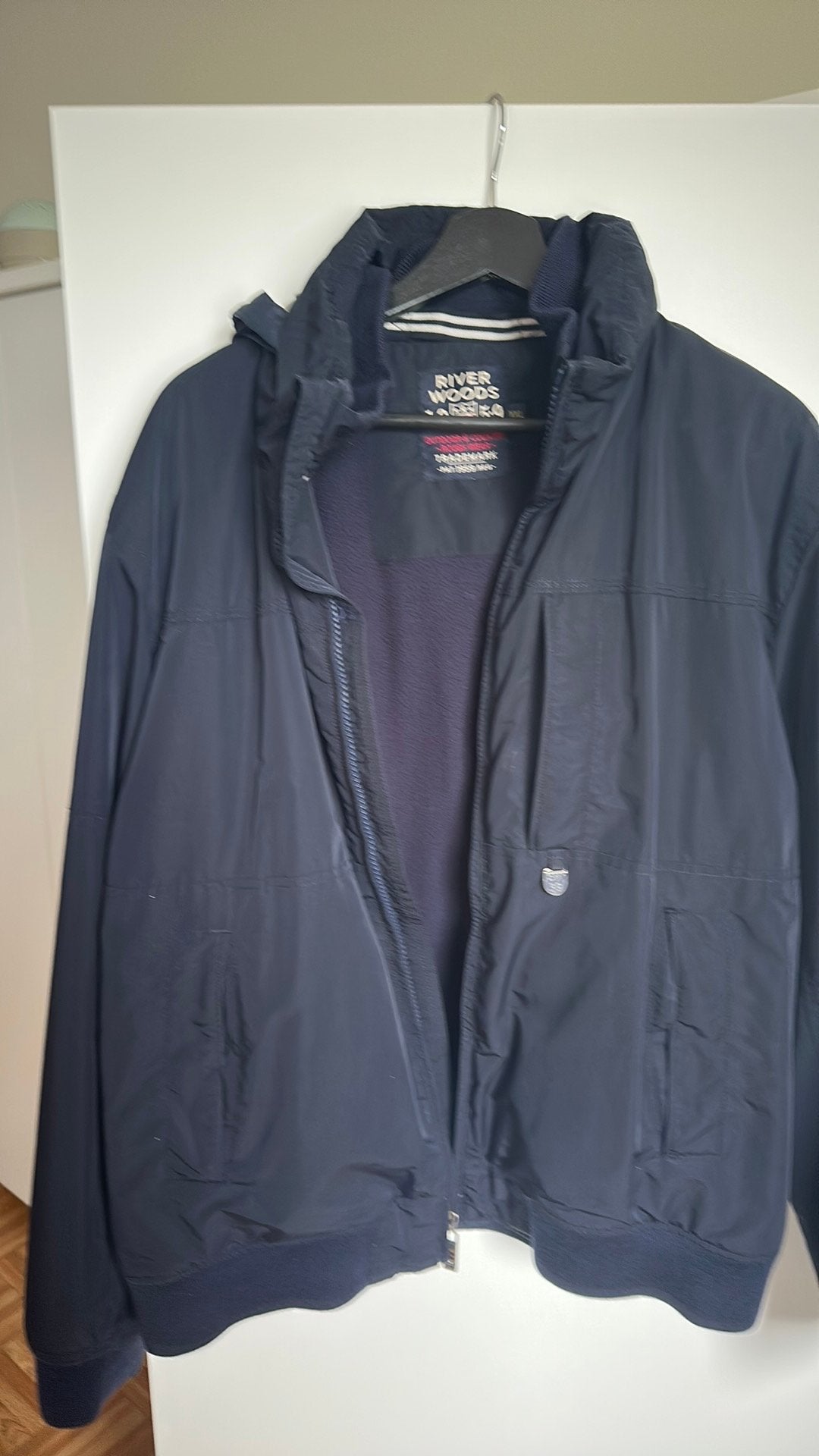 Jas river woods, Kleding | Heren, Jassen | Winter, Ophalen, Zo goed als nieuw, Overige maten, Blauw