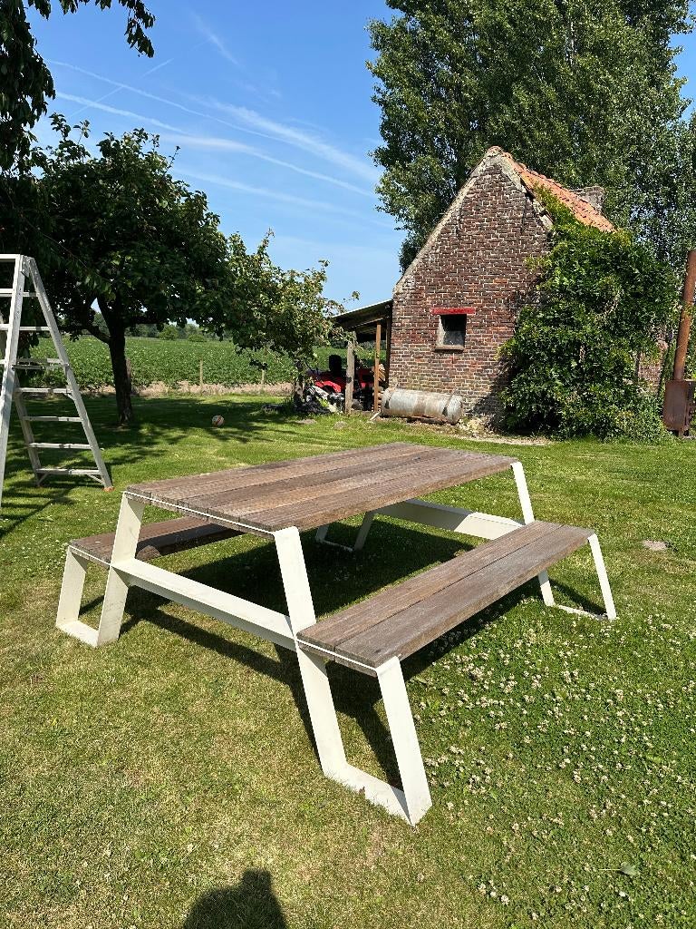 picknicktafel 180cm VONK, Ophalen, Gebruikt, Rechthoekig, Hout