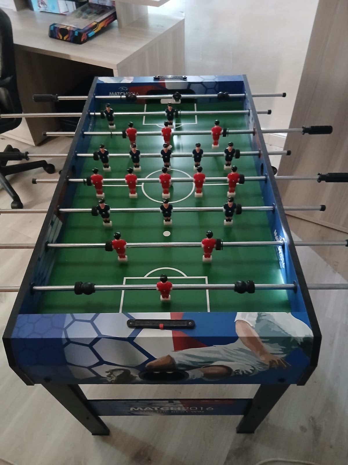 Kickertafel, Ophalen