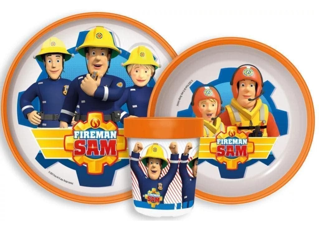 Brandweerman Sam Kinderservies - Magnetron Eetset, Ophalen of Verzenden, Nieuw