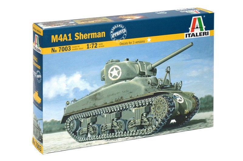 ITALERI 7003 M4A1 SHEMAN échelle 1/72, Italeri, Nieuw, Ophalen of Verzenden, Tank