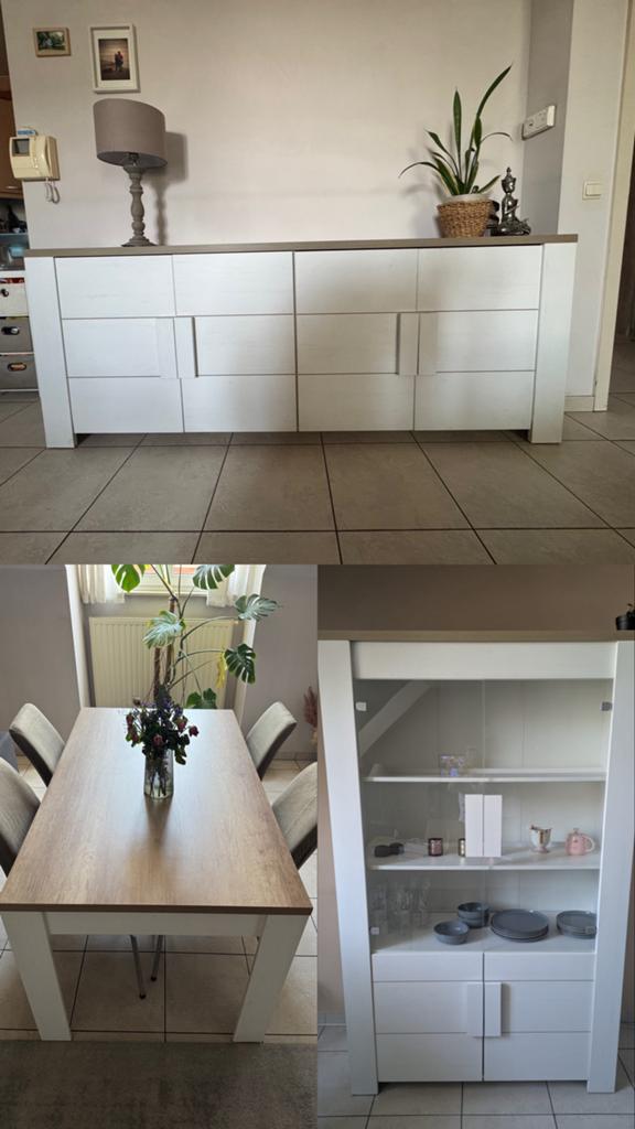 Ensemble complet — table, buffet et vitrine, Enlèvement
