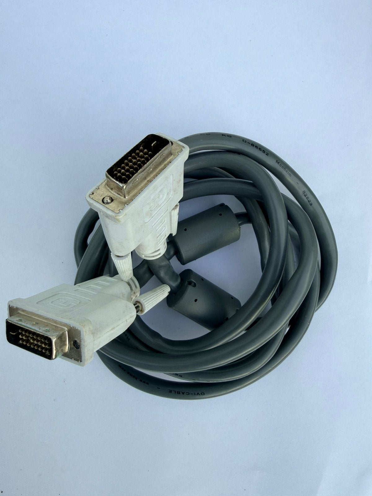 Witte DVI kabel Beeldscherm/ monitor / Scherm, Computers en Software, Ophalen of Verzenden, Zo goed als nieuw