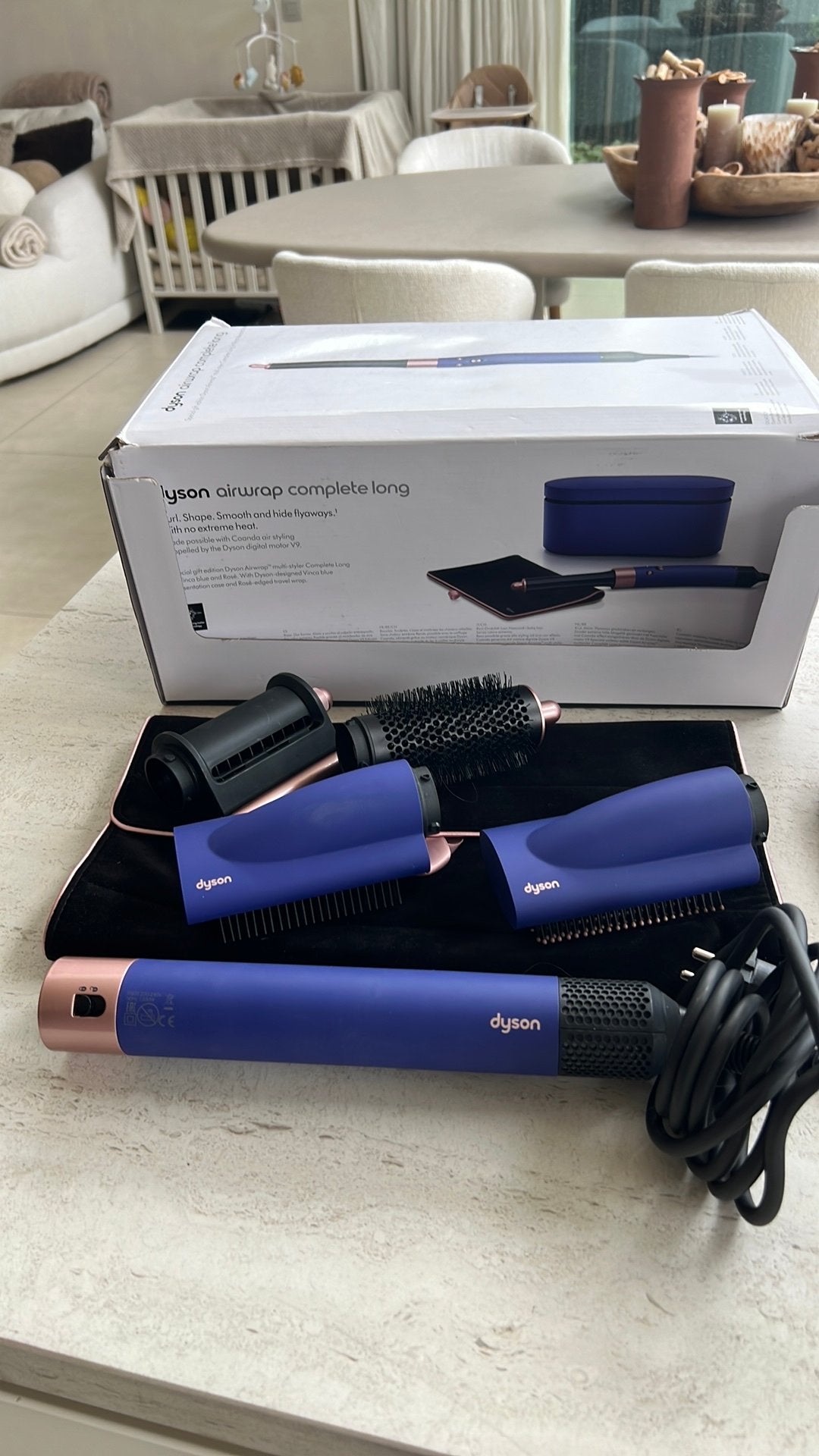 Dyson fohn met allerlei accessoires met doos en opberzak., Elektronische apparatuur, Persoonlijke Verzorgingsapparatuur, Ophalen of Verzenden