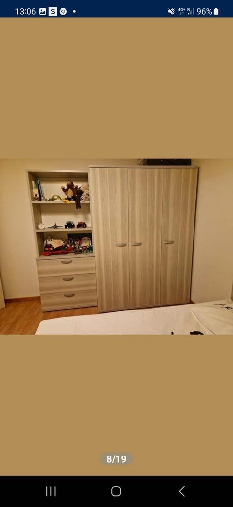 3 deuren kasten, 3 ladeschuif met rek, kinderkamer lamp., Huis en Inrichting, Ophalen