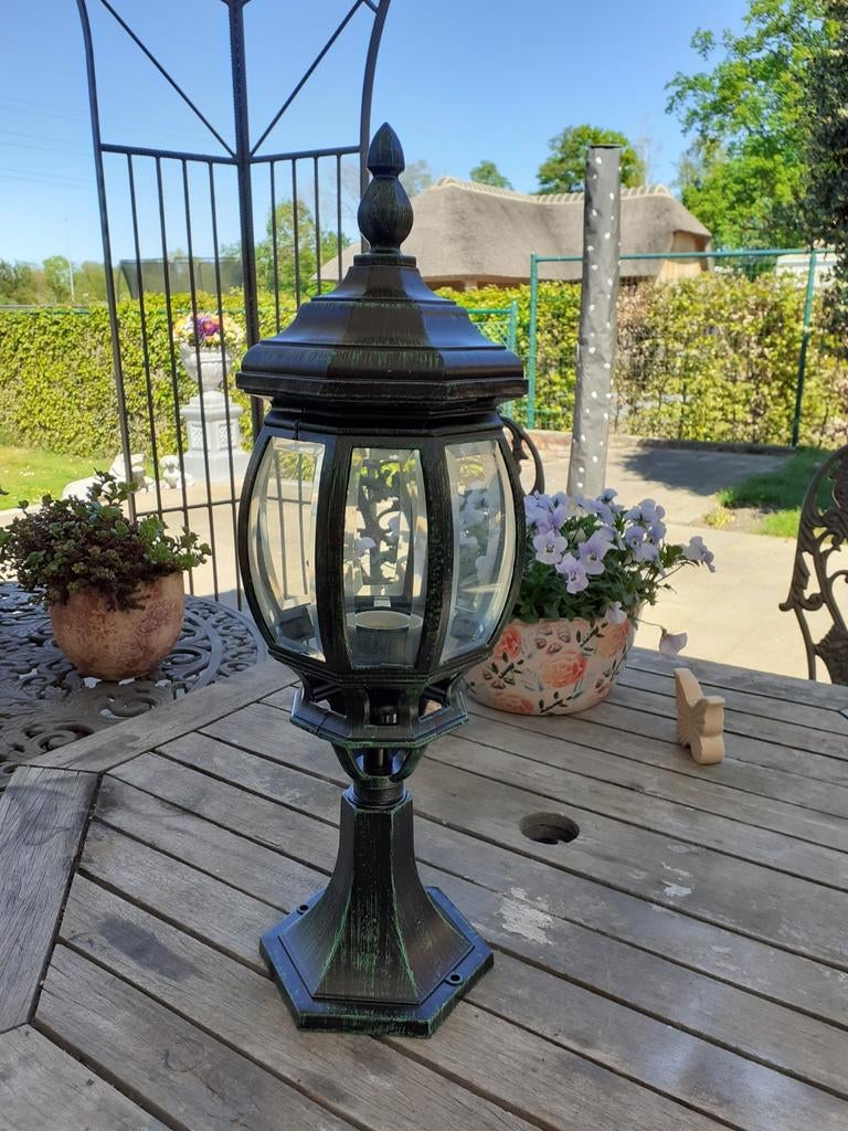 Klassieke tuin lantaarn, Staande lamp, Ophalen of Verzenden, Netvoeding, 50 tot 250 watt