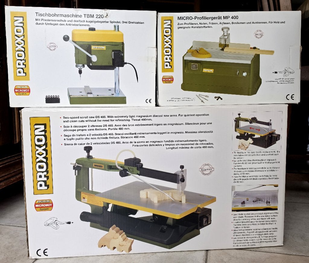 Proxon MICROMOT figuurzaag + tafelfrees + tafelboormachine, Proxxon, Nieuw, Overige materialen, Ophalen