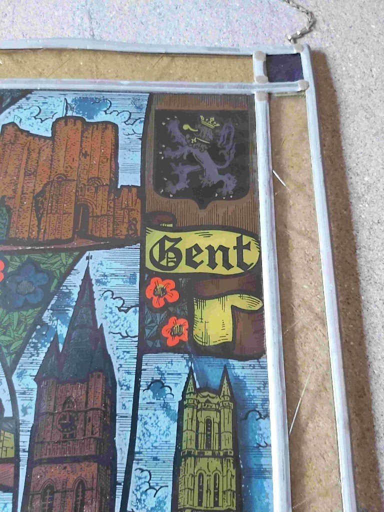Glasraam Gent Vlaanderen Strop Burcht Stad Karel Keizer, Verzenden, Overige typen