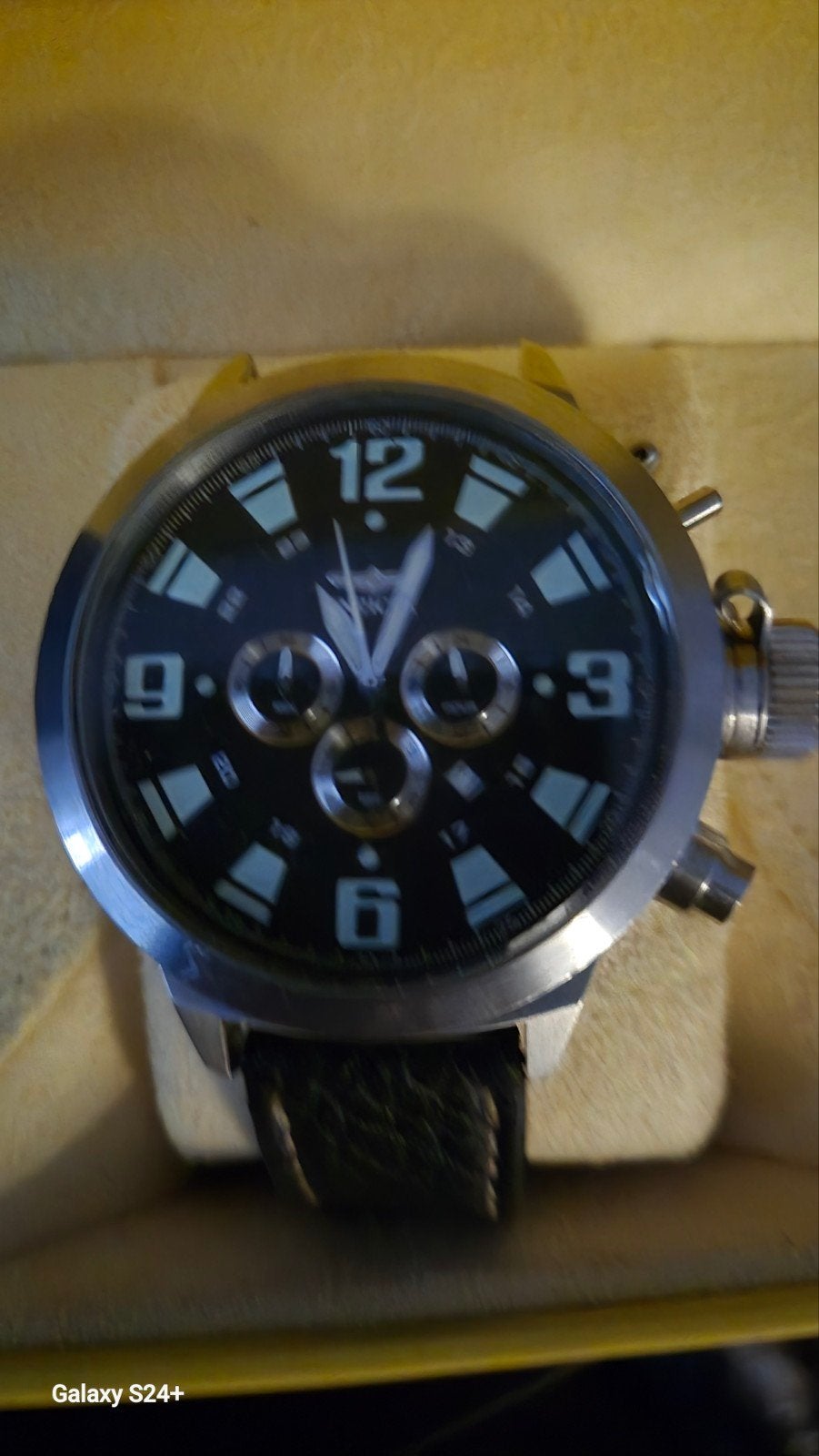invicta horloge als nieuw alleen moet nieuwe band, Overige merken, Leer, Staal, Polshorloge