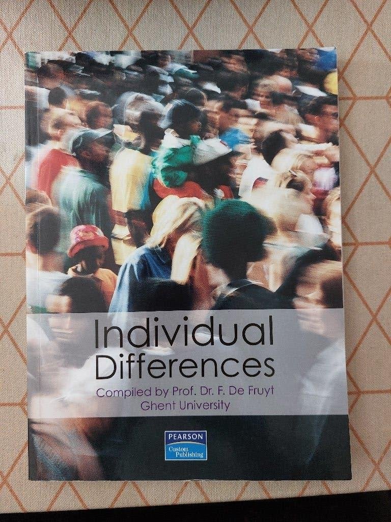 Individual Differences, Boeken, Gelezen, F. De Fruyt, Ophalen of Verzenden, Overige onderwerpen