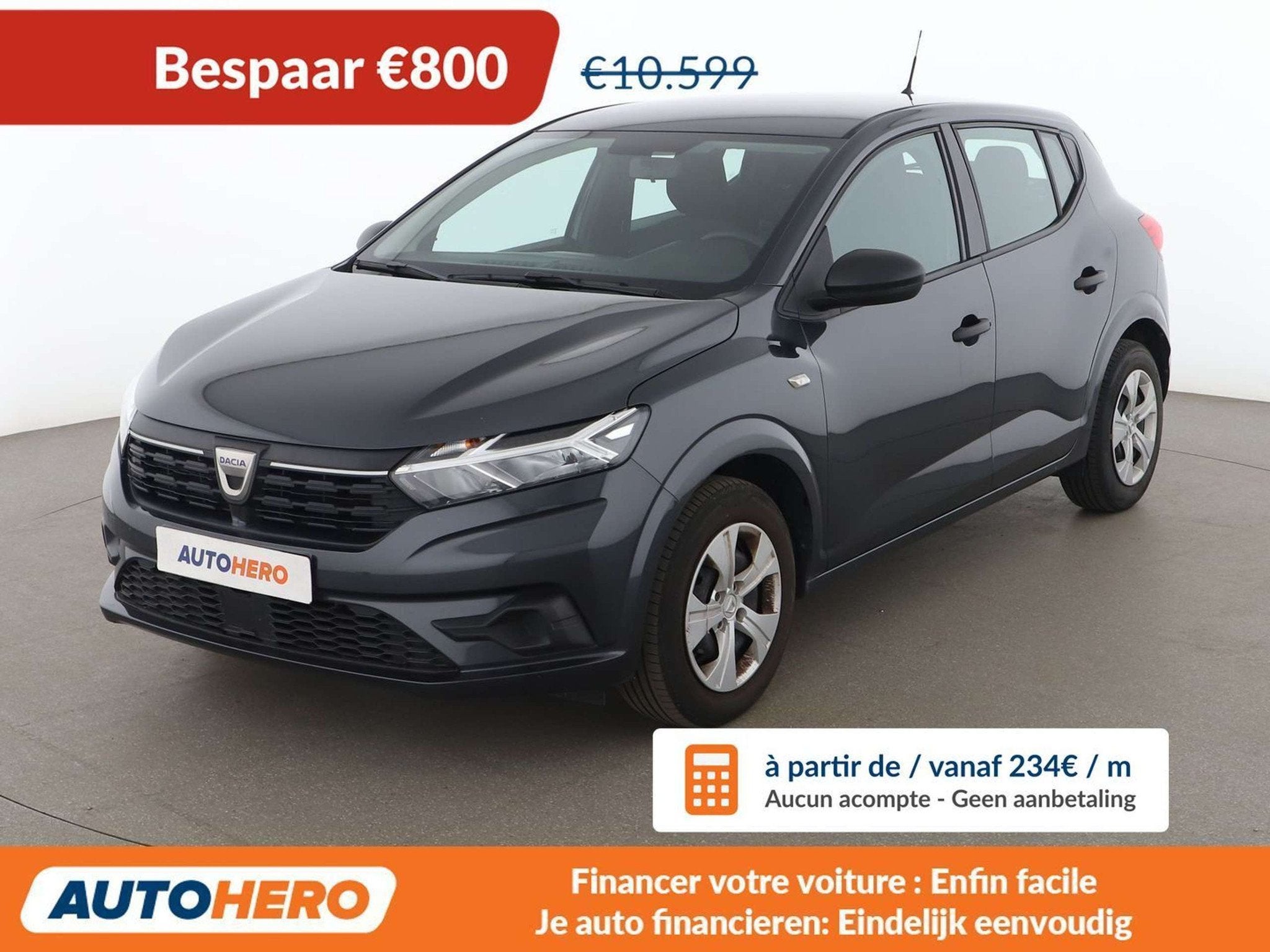 Dacia Sandero 1.0 SCe Essential, Autos, Éclairage LED, Argent ou Gris, Achat, Euro 6