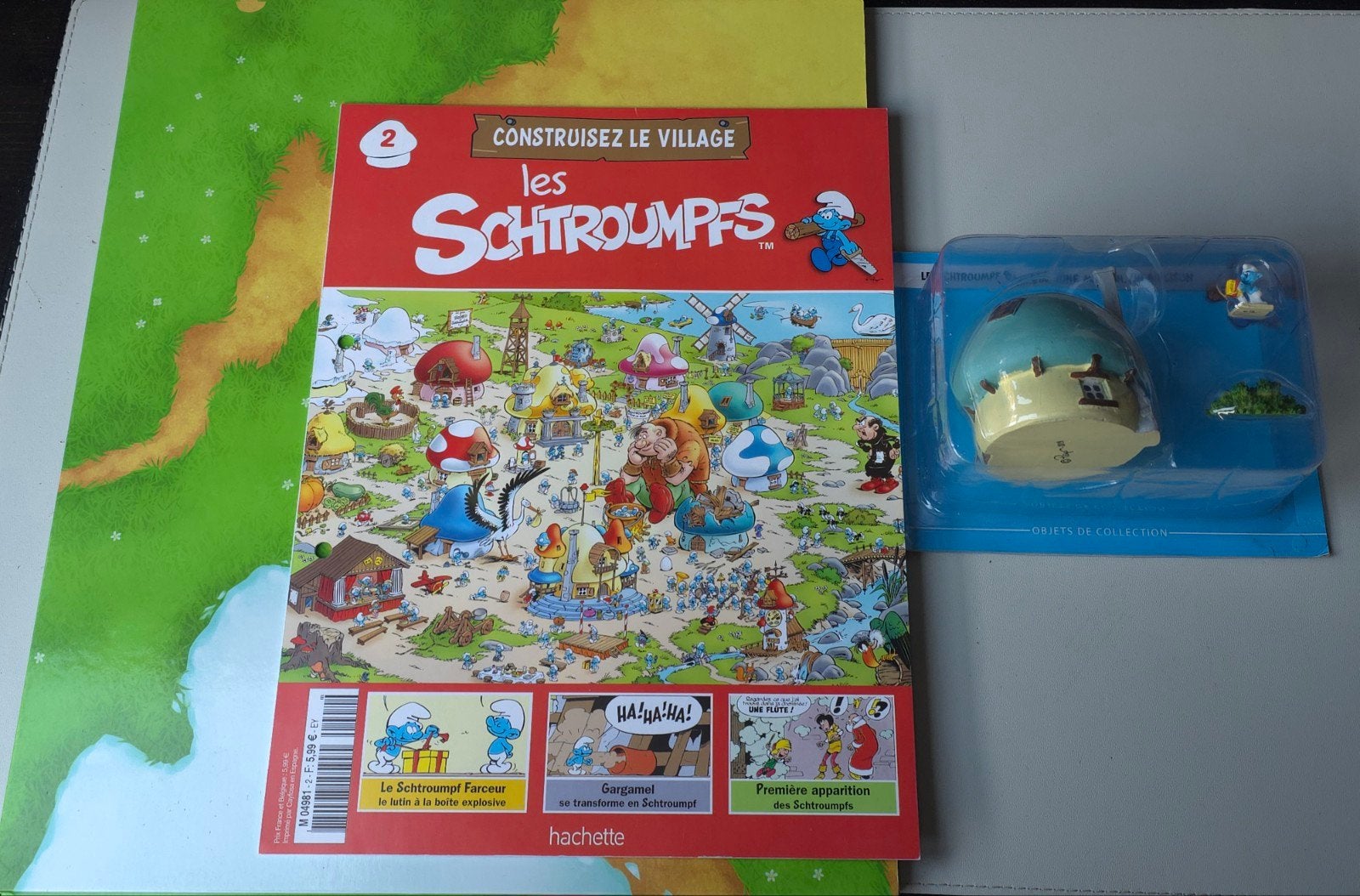 No 2 Construisez Village des Schtroumpfs Schtroumpf Farceur, Envoi, Neuf, Schtroumpf Farceur, Poupée, Figurine ou Peluche