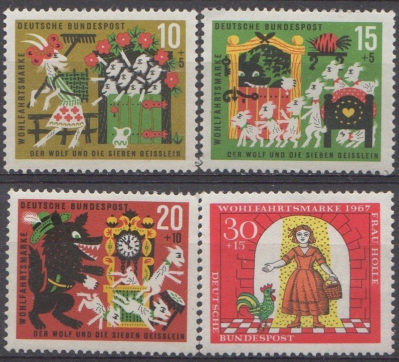 Duitsland - De wolf en de zevven geitjes - Vrouw Holle, Envoi, Non oblitéré