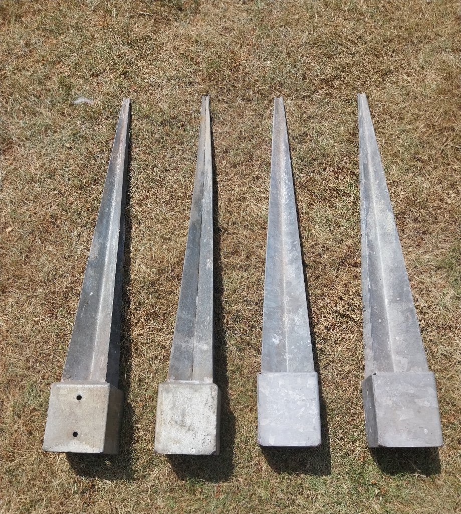 4x zware verzinkte grondankers, Ophalen, Gebruikt, 50 tot 100 mm, Spijkers
