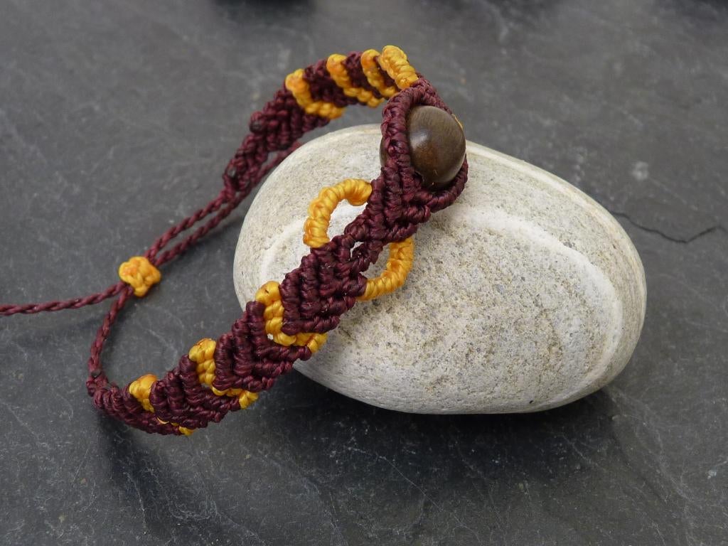 Macramé armband, Ophalen of Verzenden, Nieuw, Overige kleuren, Overige materialen