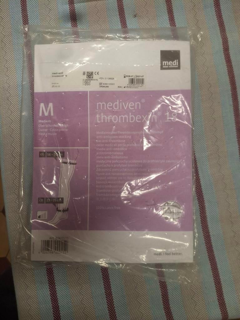 LOT 3 PAIRES Bas anti-thrombose mediven thrombexin 18Medium, Enlèvement, Neuf