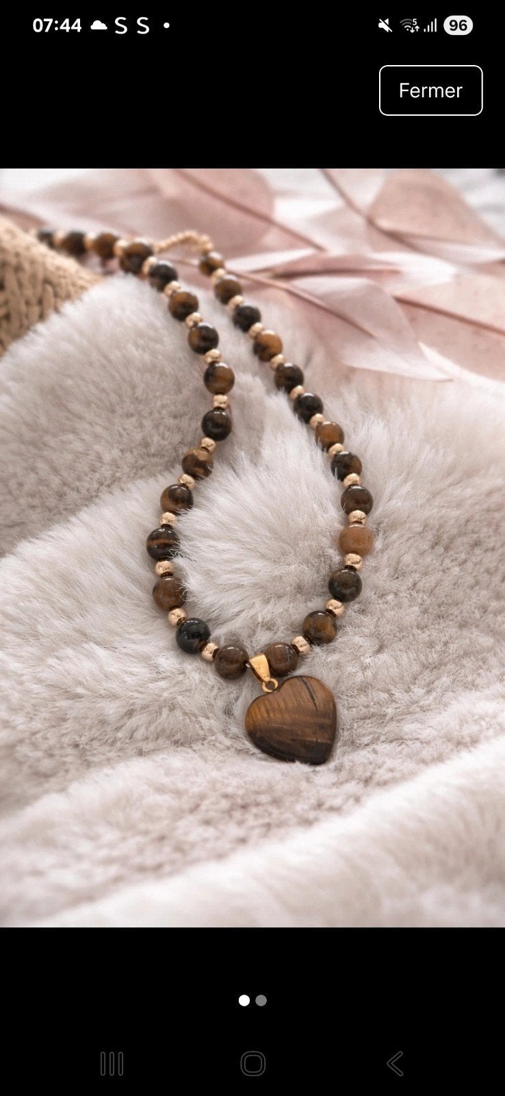 COLLIER ŒIL DE TIGRE – ÉLÉGANCE & CARACTÈRE 
Magnifi, Neuf, Pierre ou Minéral, Enlèvement ou Envoi, Avec pendentif