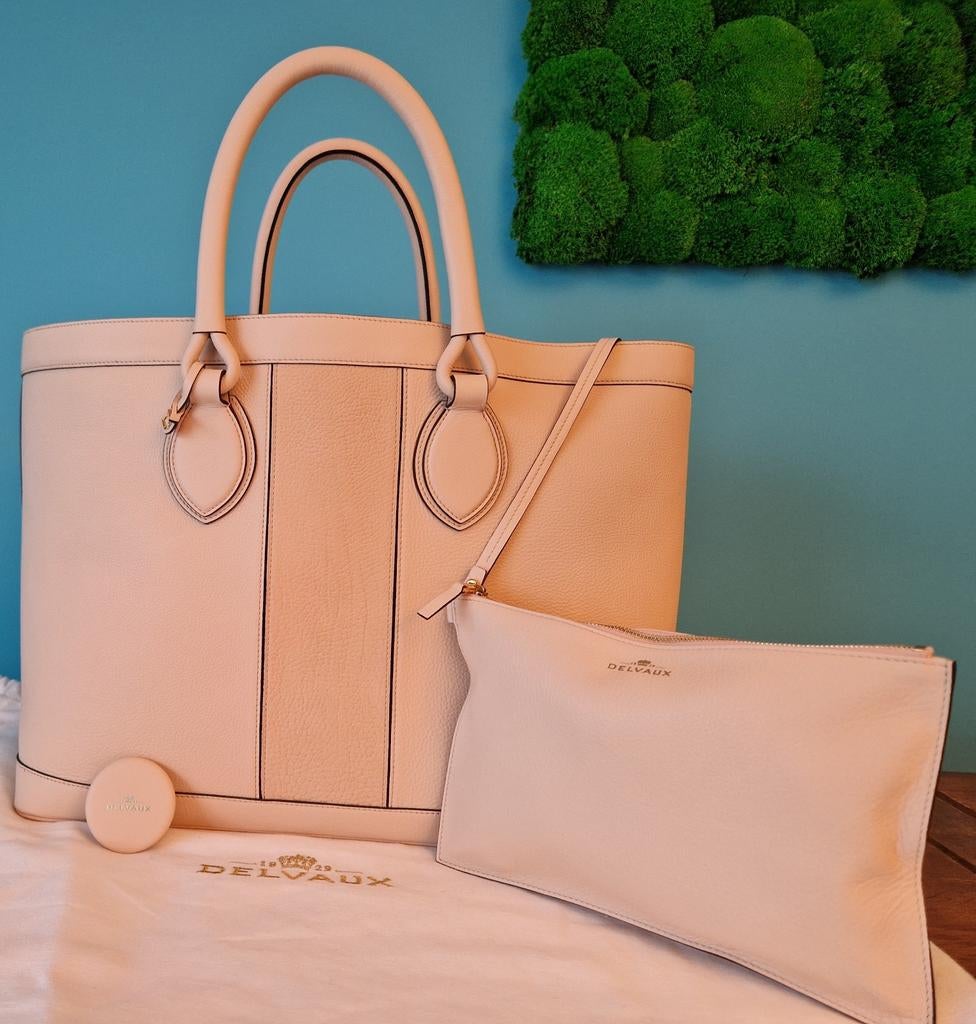 Sac Cabas Chic GM Delvaux (43 cm), Bijoux, Sacs & Beauté, Enlèvement, Beige, Sac à main