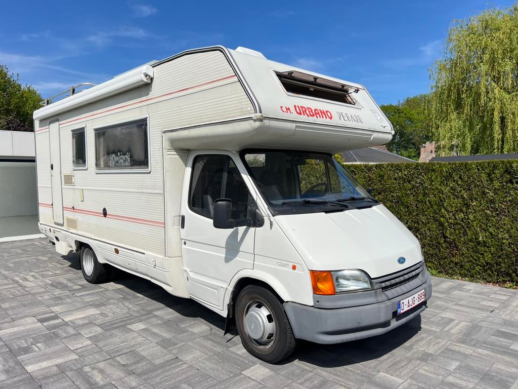 Mobilhome Ford transit 2.5 Turbo diesel met 128.000 km **, 6 à 7 mètres, Toilette à cassette, Douche, Diesel