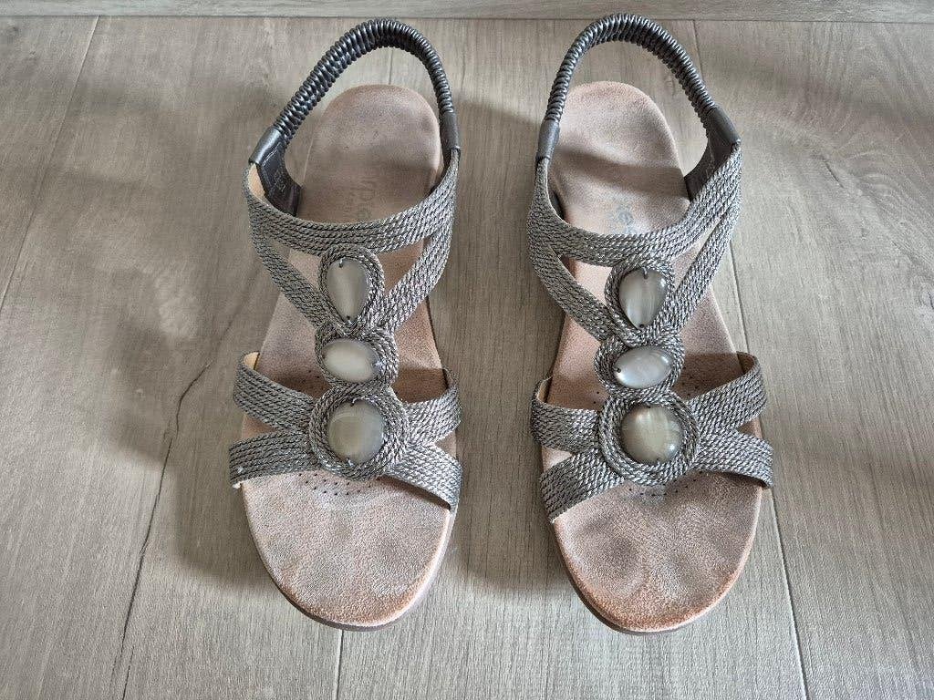 Sandaal met sleehak 'Amarpies' (maat 41), Overige kleuren, Amarpies, Gedragen, Sandalen of Muiltjes
