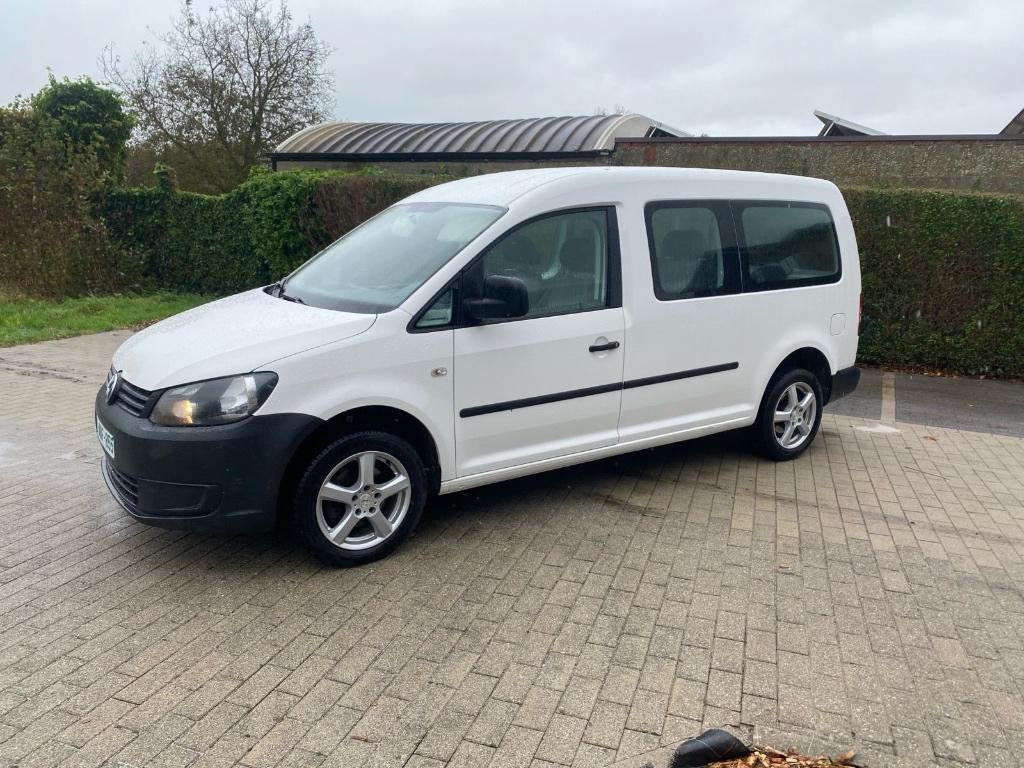 Volkswagen Caddy Maxi Licht Vrachtwagen 5Seats, Auto's, Monovolume, 4 cilinders, Wit, Grijs