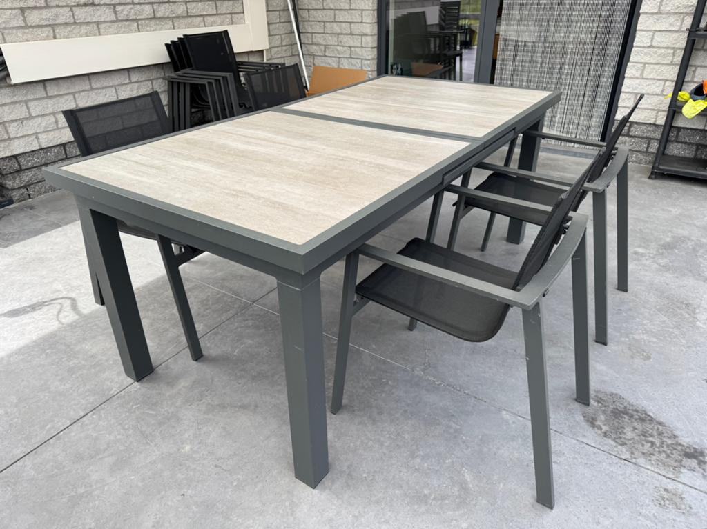 Table de jardin extensible, Jardin & Terrasse, Ensembles de jardin, Enlèvement, Utilisé, Aluminium, 8 places