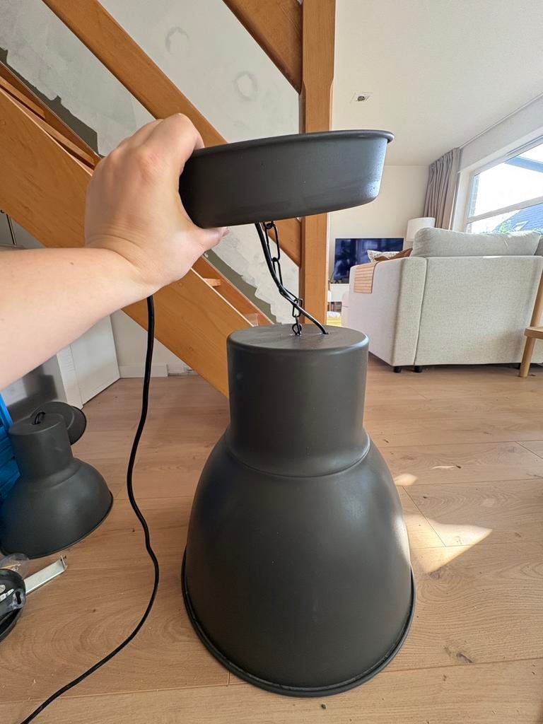 Grote zwarte hanglamp, Enlèvement, Comme neuf, Métal