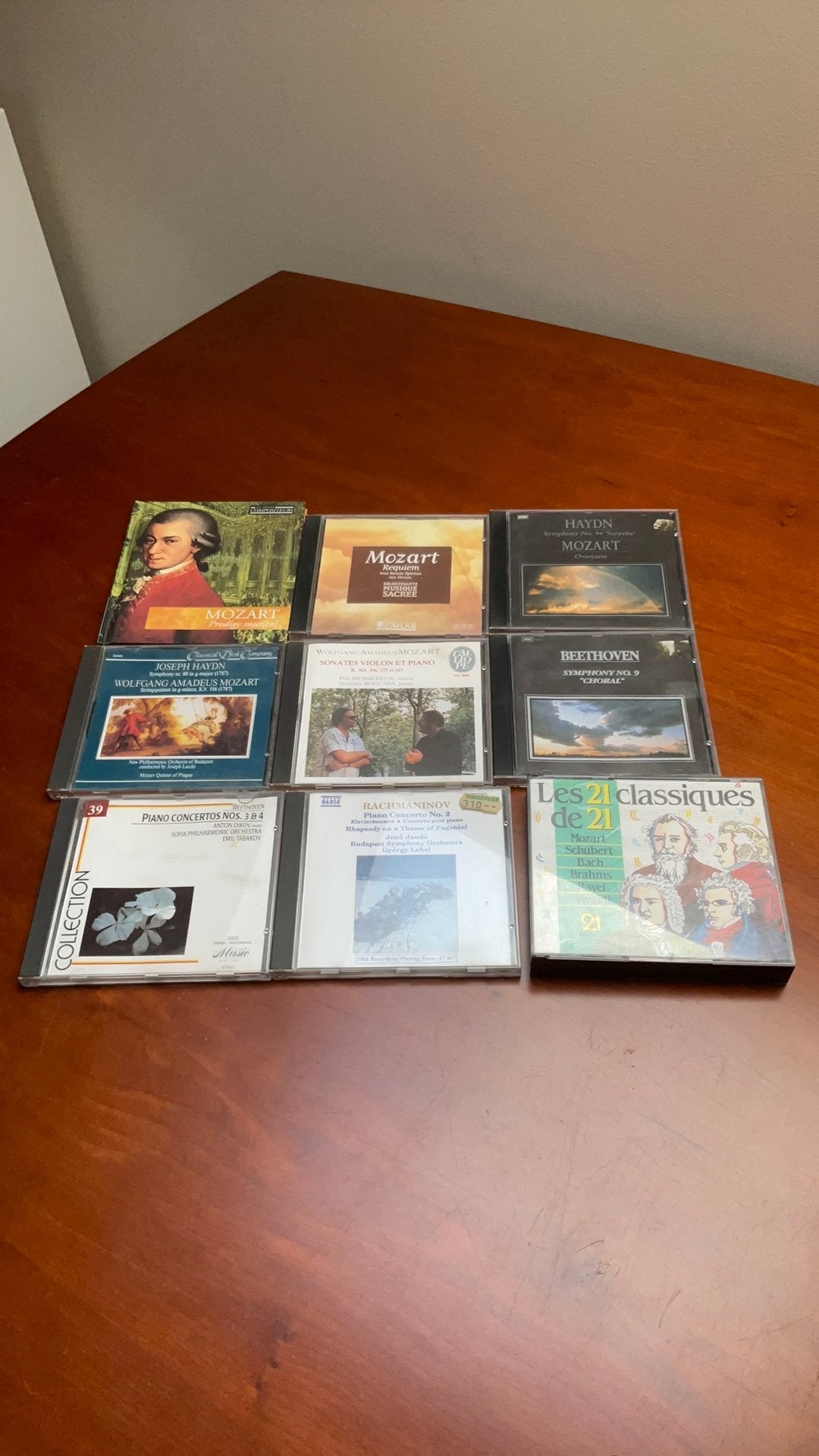 Lot de 9 cd musique classique, Enlèvement ou Envoi, Comme neuf, Mozart