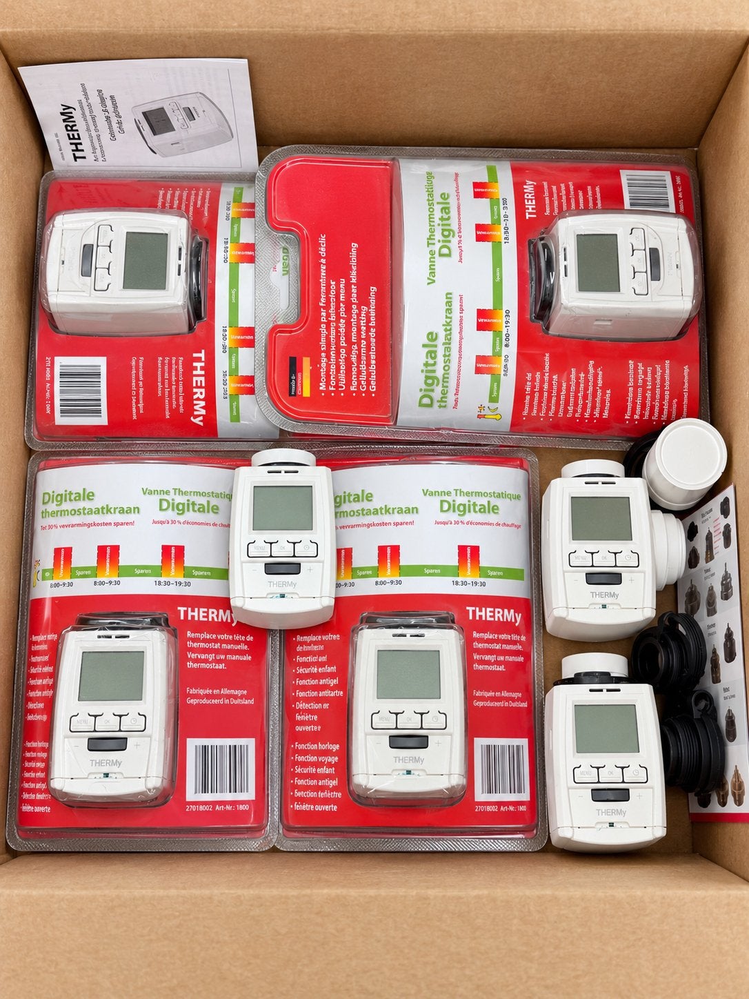 7 têtes thermostatiques digitales THERMy, Bricolage & Construction, Enlèvement ou Envoi, Comme neuf