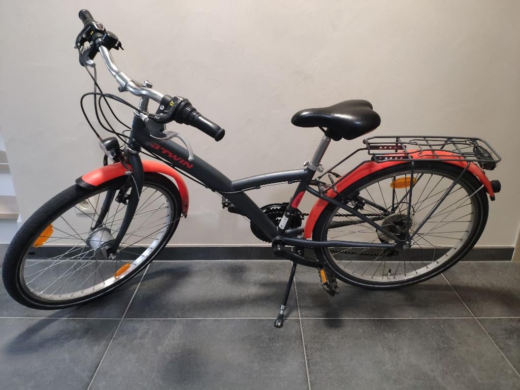 Btwin Kinderfiets 24 inch - 9-12 jaar grijs/oranje, Fietsen en Brommers, Fietsen | Kinderfietsjes, Ophalen, 20 inch of meer, B-twin