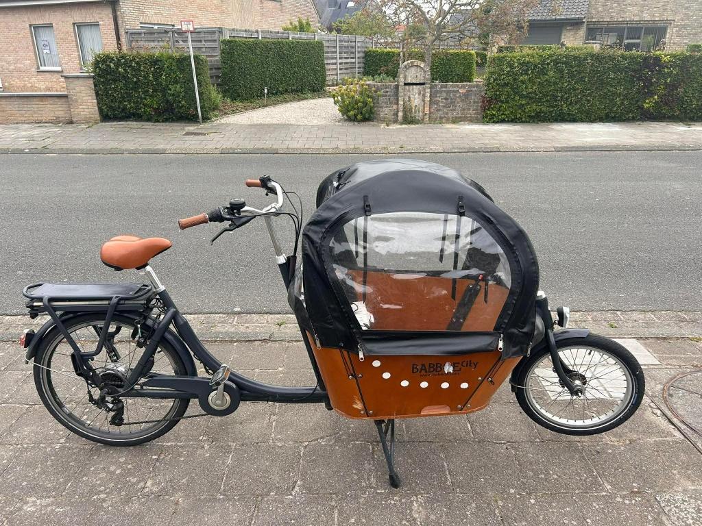 Bakfiets babboe city, 4 kinderen of meer, Gebruikt, Elektrisch, Trommelrem