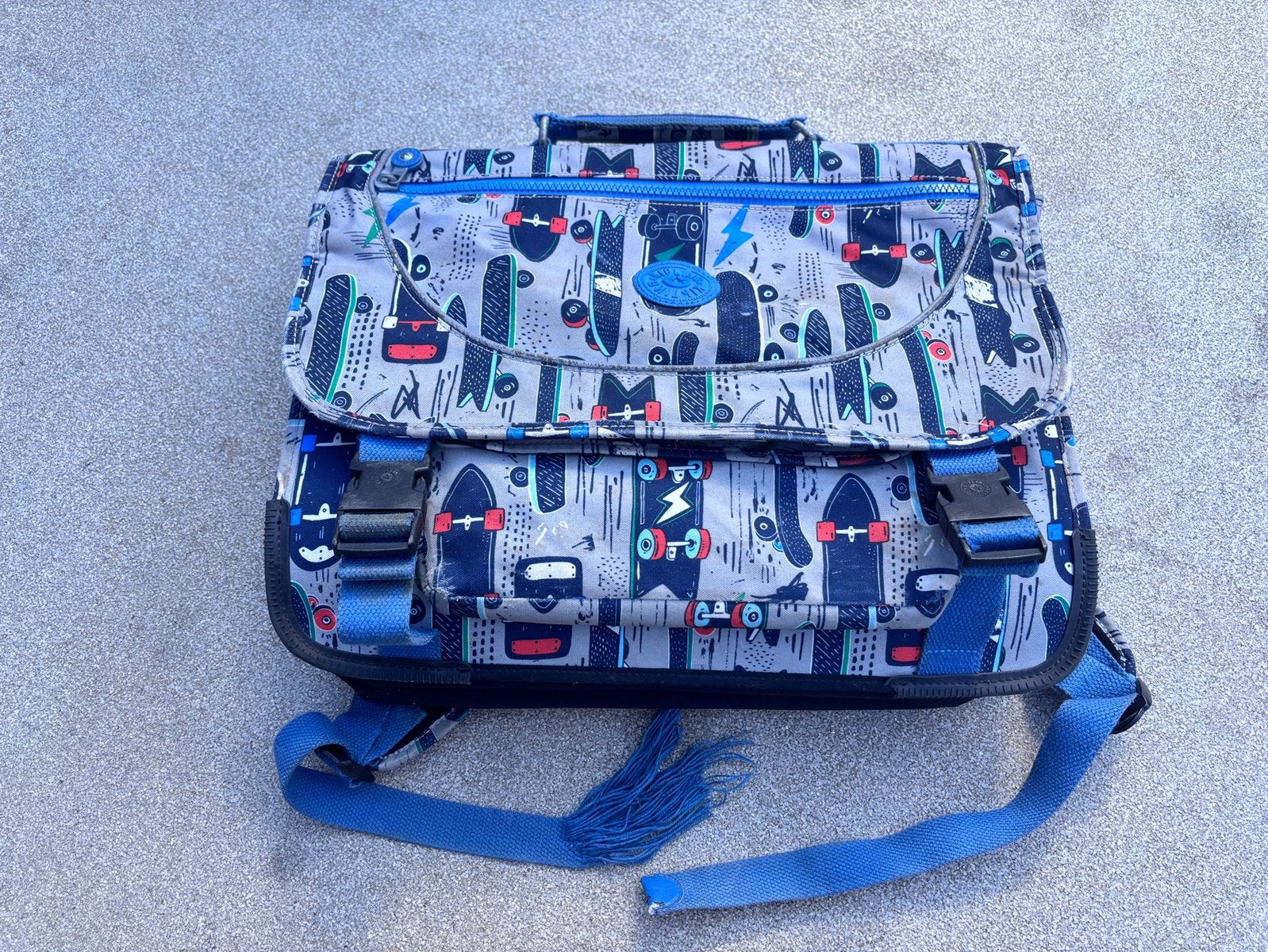 Kipling preppy boekentas, Enlèvement ou Envoi, 30 à 40 cm, Utilisé, Bleu