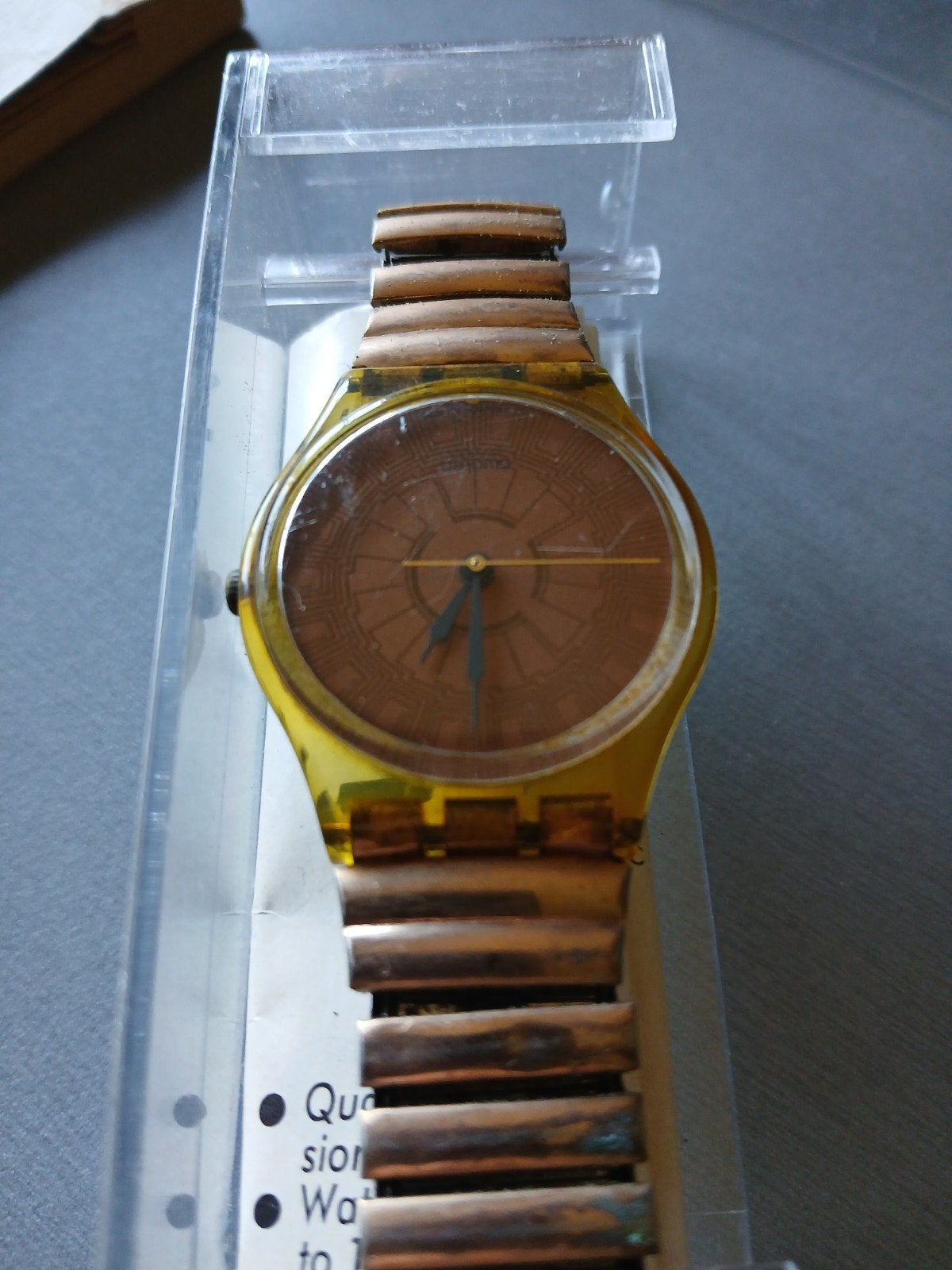 Montre Swatch Gent Copper dusk (GK 127) 1990, Handtassen en Accessoires, Horloges | Antiek, Ophalen of Verzenden, Polshorloge